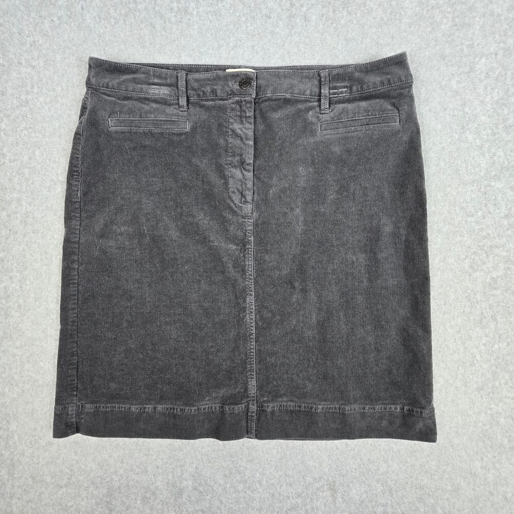 Talbots 14 Gray Corduroy Pencil Skirt